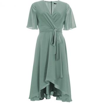 Swing Vestito Cocktail Verde Fluido
