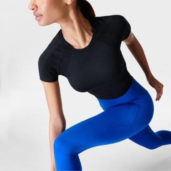 Sweaty Betty Seamless Workout T-Shirt (Black, S) – Female
