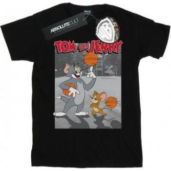 Tom und Jerry Mädchen Baumwoll-T-Shirt Basketball Buddies