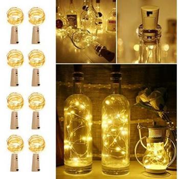 Warm White Wine Bottle Lights for Christmas, Wedding, Table Decorations and More
