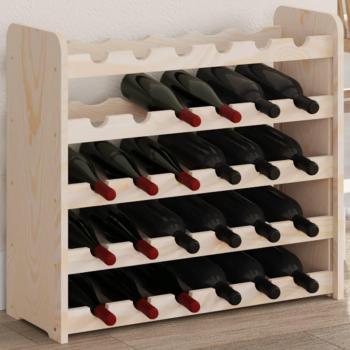 Elegant Solid Wood Pine Wine Rack