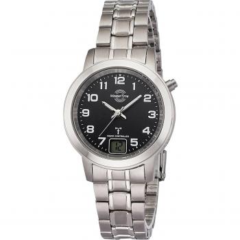 MASTER TIME Funkuhr »Expert Titan, MTLT-10758-22M«, Armbanduhr, Quarzuhr, Damenuhr, Datum, Leuchtzeiger