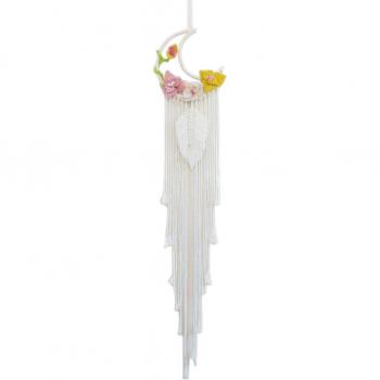 Colgante Boho Luna Soñadora en Tejido Natural