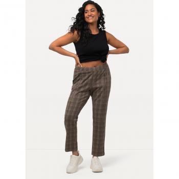 Pantaloni donna 60/62 in poliestere/viscosa a quadri