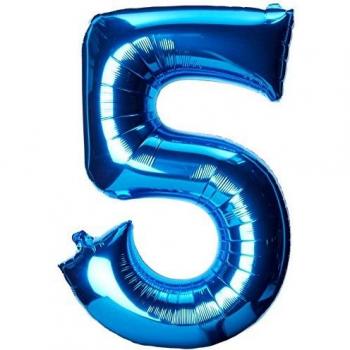 Numero balloon 5 blu 86 cm