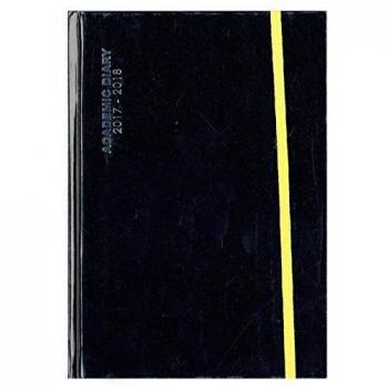 Tallon A5 Daily Journal – Dark Theme with Yellow Strip (Academic 2017‑2018)