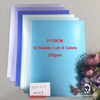 Papel Cartulina Azul Satén 250gsm – Pack 6×2