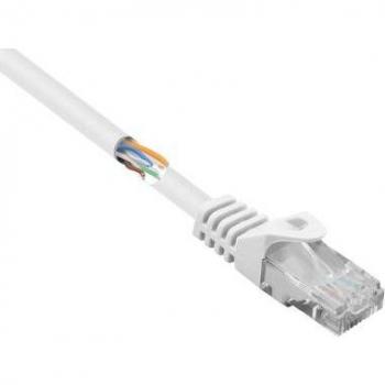 Renkforce RF‑5043834 Patchkabel CAT 5e U/UTP 0,25 m – weiß mit Rastnasenschutz
