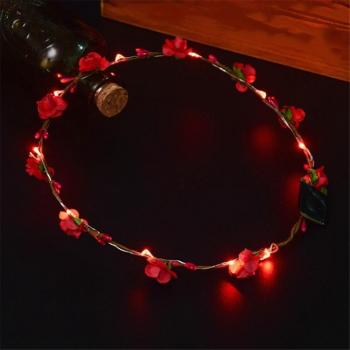 Flashing LED Flower Hair Wreath