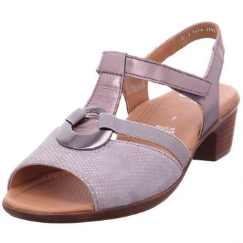 ARA 35715,09 T-Spangen Sandalen für Damen, Grau