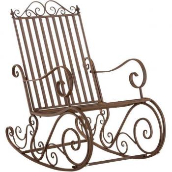 Chaire de Jardin en Fer Vieilli Marron MDJ10101