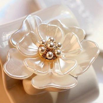 Broche de diamantes de imitación RINHOO Camelia