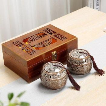 Wooden Tea Caddy with Sealed Lid