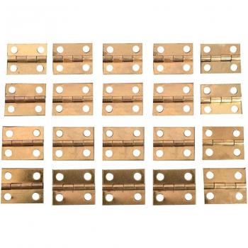 Mini Brass Hinges for Jewelry and Cabinets