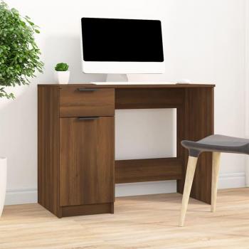 Engineered Wood Brown Oak Desk