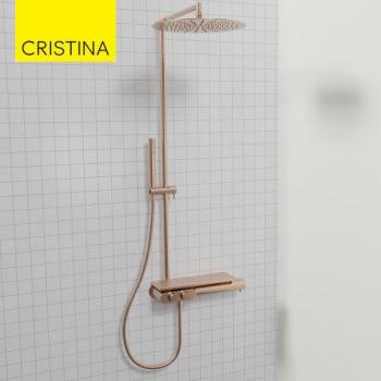 Colonne de Douche Thermostatique Luxe Or Rose