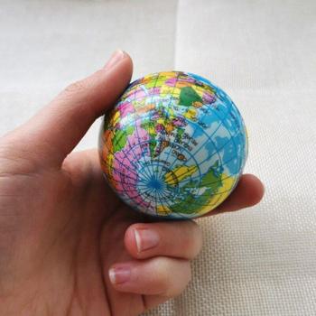 Pelotas de Estrés para Niños, 63mm/100mm, Espuma de PU, Globo Terráqueo