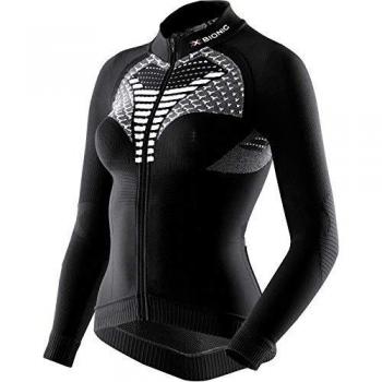 X-Bionic Damen Biking Lady Twyce OW LG_SL. T-Shirt, schwarz (Black / White), M