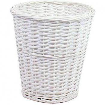 JVL White Willow Paper Trash Bin – 28 cm × 28 cm