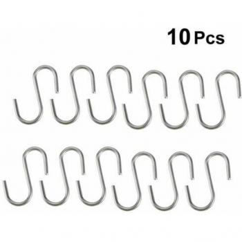10× Stainless Steel S‑Hook Kitchen Wall Mounts – Heavy Duty