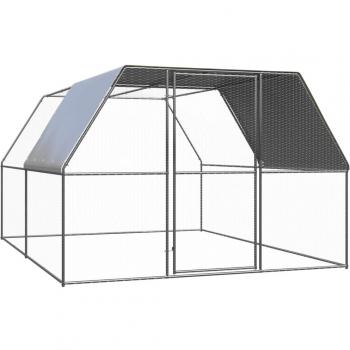 VidaXL Galvanised Steel Chicken Cage 3x4x2 m