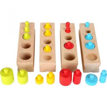 Poids à emboîter en bois multicolores
