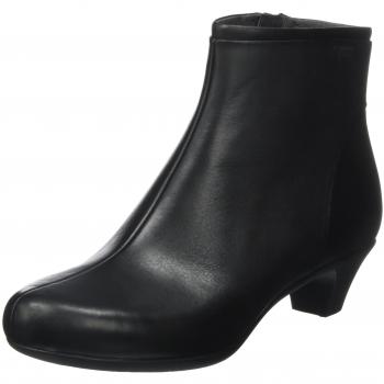 CAMPER Helena Black Ankle Boots for Women Size 37 in Smooth Leather