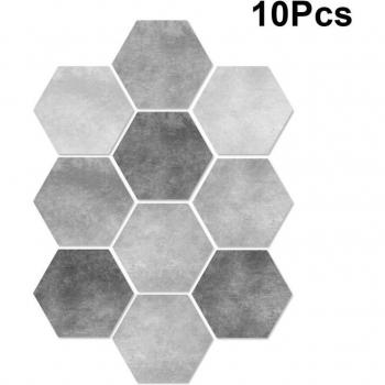 Décoration Murale et Sol – Ciment Noir-Blanc Hexagonaux (10)