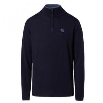 Maglione North Sails 12GG con Mezza Zip in Misto Lana e Cachemire da Uomo