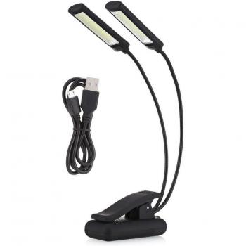Éclairage de lecture USB avec support pince