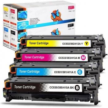 4-Farben Toner Set für HP Color LaserJet CP 2027 N