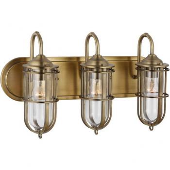 Applique Feiss 3 Luci Urban Restoration Ottone Antico Scuro