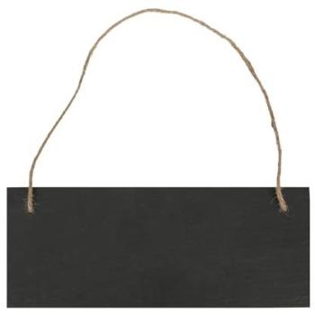 Nicola Spring Slate Reminder Board – 25 × 10 cm (Black)