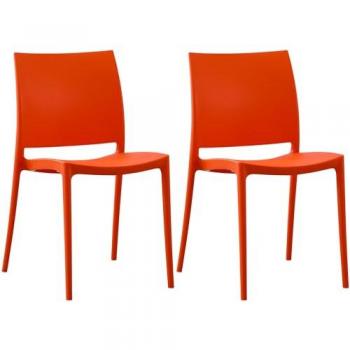 CLP Gartenstuhl Meton (2er Set), wetterfester Kunststoff, stapelbar