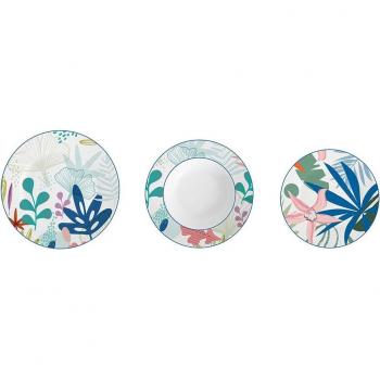 Tavola DKD Home Decor: Set di Stoviglie Natura Chic – 18 articoli