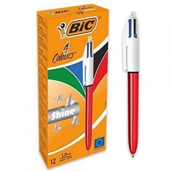 Penna a sfera Bic 4 Colori Rosso