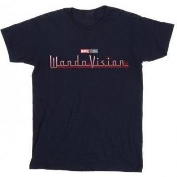 WandaVision Logo Women's Boyfriend T-Shirt in Navy