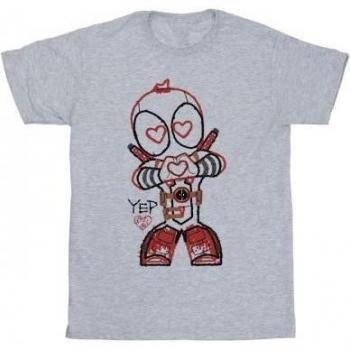 Marvel BI16751 Girls' Grey Top