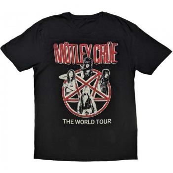 Vêtement streetwear Motley Crue – T‑shirt « World Tour 2025 » – noir – taille L – homme/femme