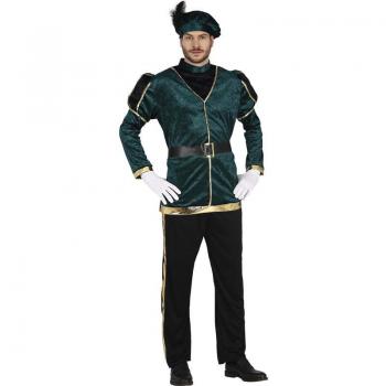 Disfraz de Paje Verde Clásico para Hombre