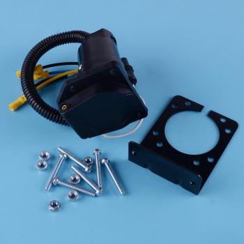 4-Way to 7-Way RV Trailer Wiring Adapter with Mounting Bracket