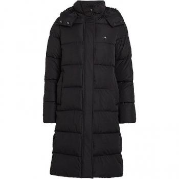 Abrigo Plumífero Largo con Capucha Calvin Klein Jeans, Negro, Talla XS