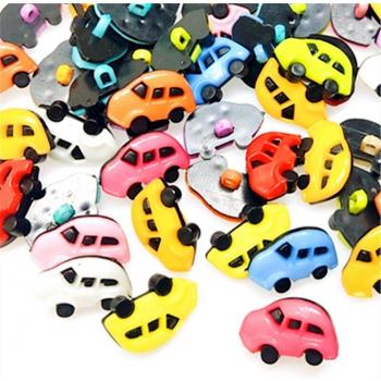 Mixed Black and White 17mm Car Backhole Baby Buttons, Various Quantities