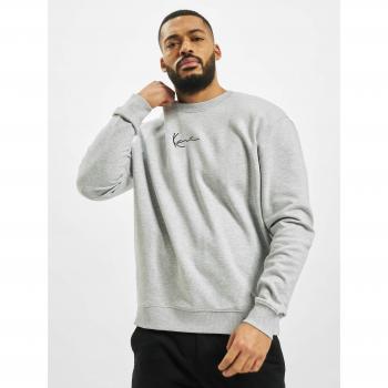 Karl Kani Herren Signature Teddy Pullover grau/schwarz, Rundhals