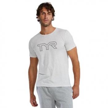 Tyr Ash Heather XL Male UltraSoft Tri‑Blend T-Shirt – Light Weight