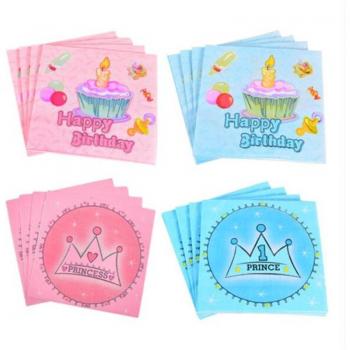 Kids' Cartoon Print Disposable Napkins