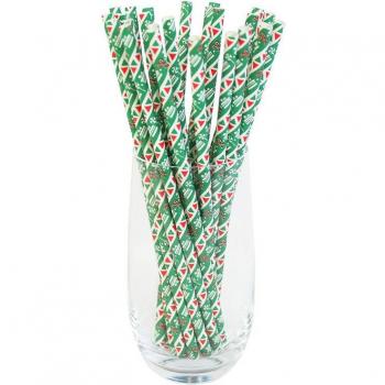 25pcs Holiday Themed Disposable Straws