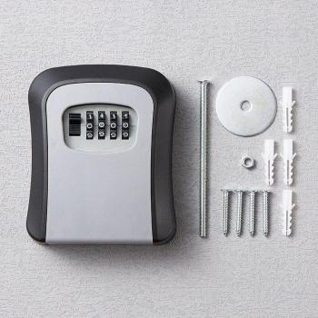 Boîte Murale Cyslmuk Gris : Clés, Code 4 Chiffres, Résistante à l’Eau
