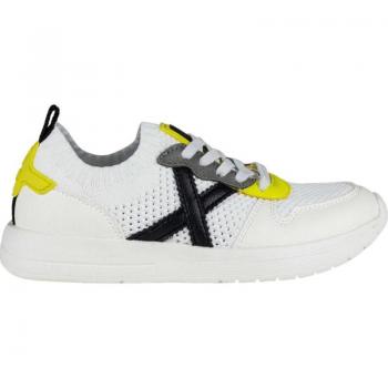 Munich White Eclectic Net Sneakers for Men