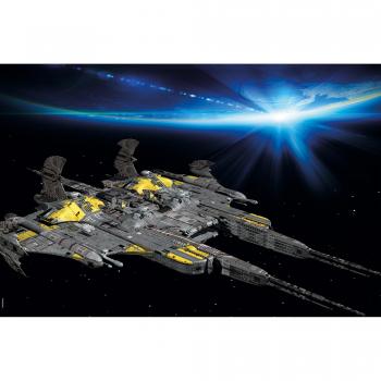 GREAT ART® Wandposter Schlachtkreuzer – Universum Dekoration 140 x 100 cm